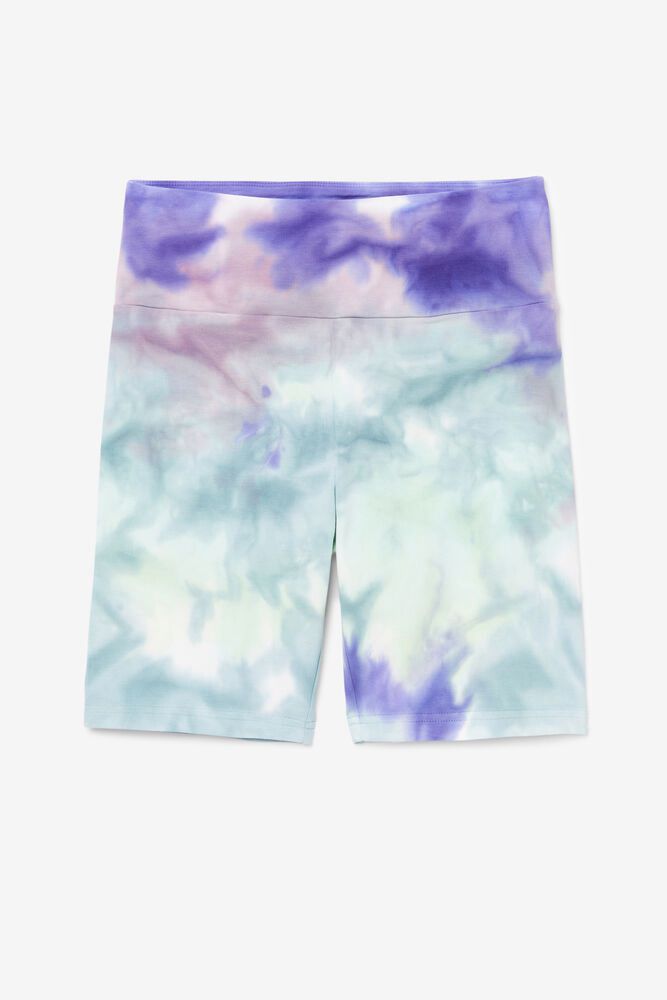 Fila Shorts Womens Blue - Taima Tie Dye Bike - Philippines 1390678-DJ